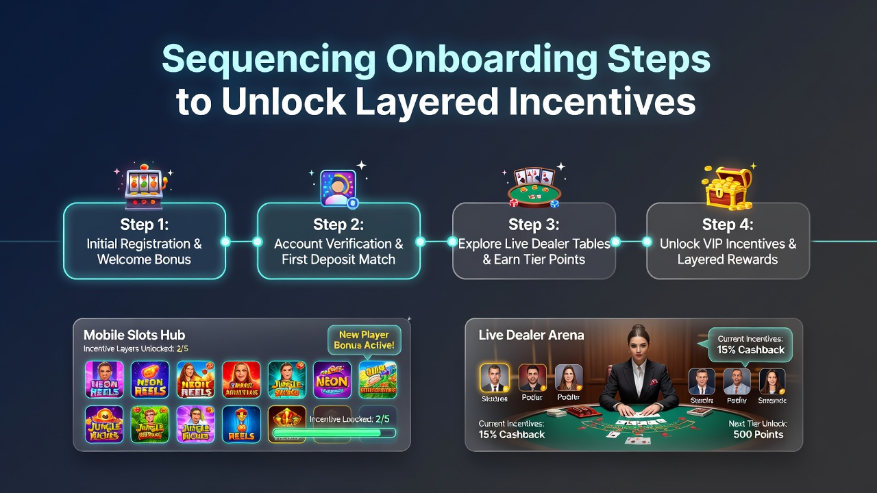 Gestaffelte Anreize durch sequenzierte Onboarding-Schritte in mobilen Casino-Apps